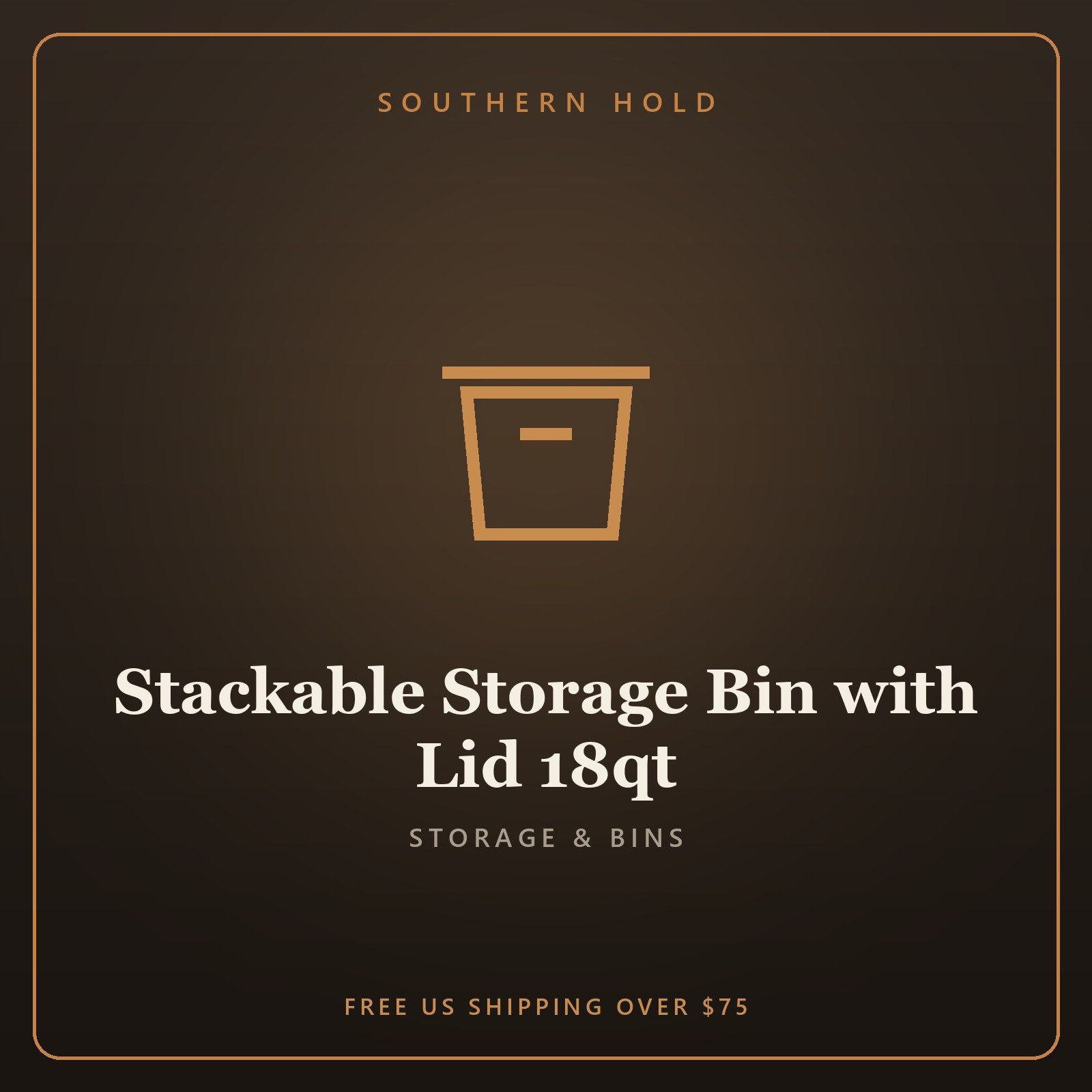 Stackable Storage Bin with Lid 18qt