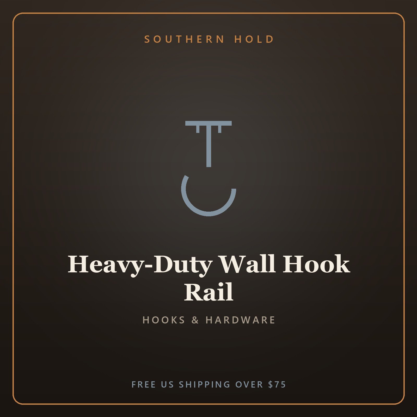 Heavy-Duty Wall Hook Rail